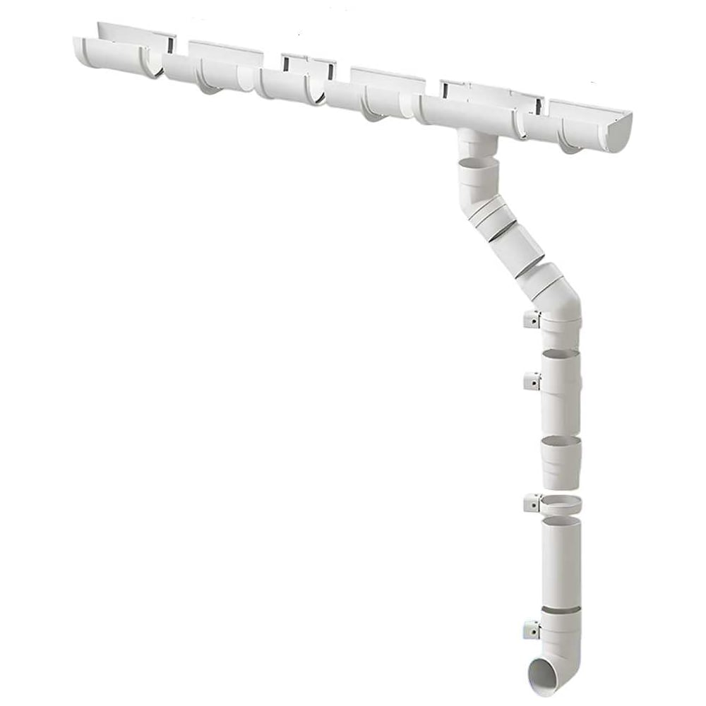 Изображение товара Комплект водосточной системы Docke Premium 1.5 м пломбир 6/3 для кровли