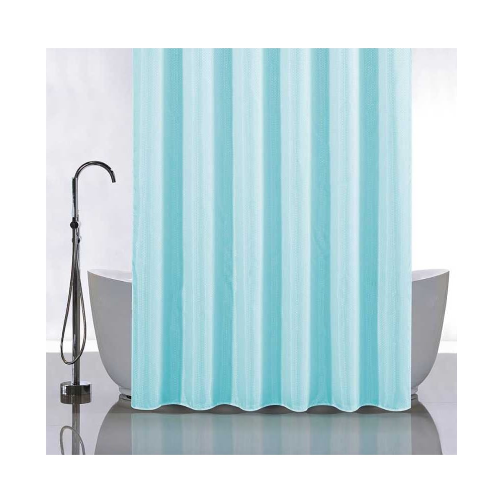 Изображение товара Штора однотонная САНАКС голубая для ванной комнаты