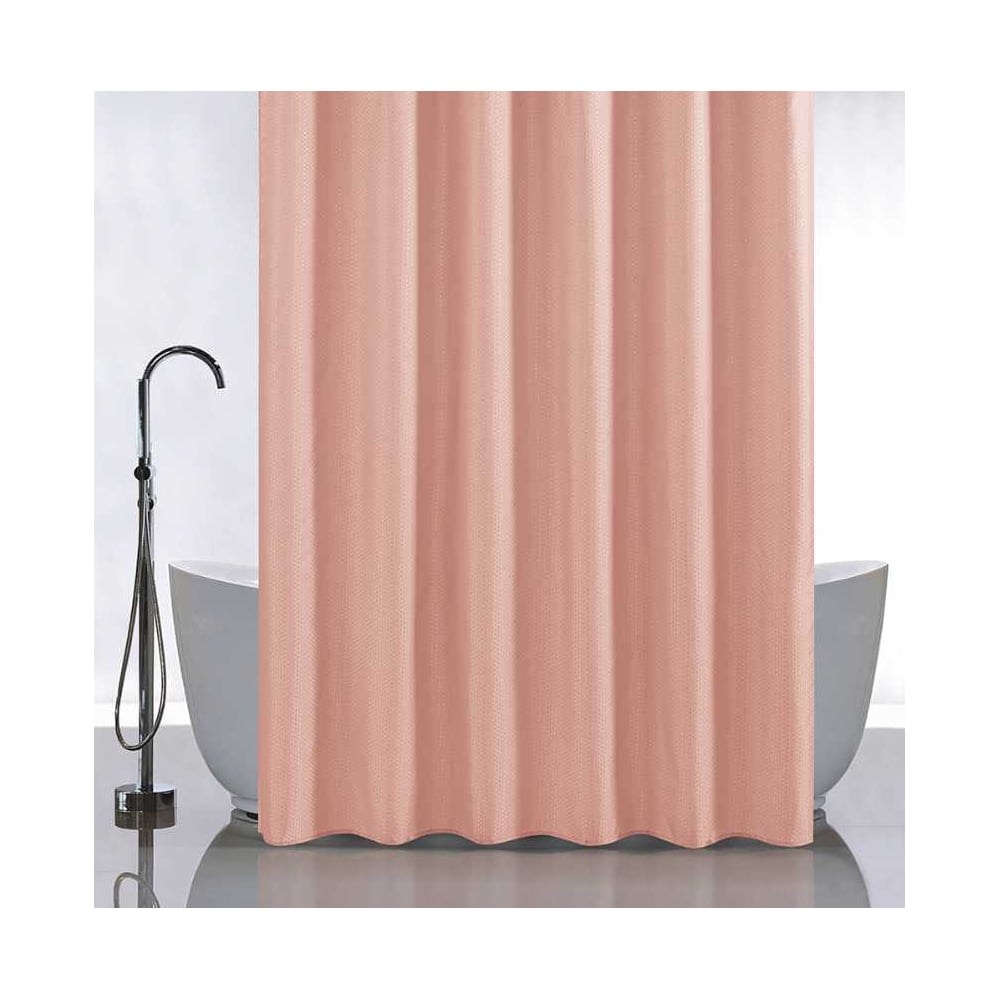 Изображение товара Штора однотонная САНАКС персик 180x180 см для ванной полиэстер водоотталкивающая