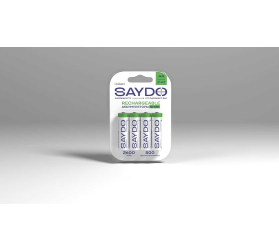 Изображение товара Аккумуляторы SAYDO RECHARGEABLE Ni-MH АA, блистер 4 шт. SNR301