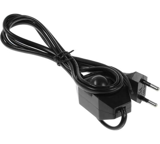 Изображение товара Сетевой шнур с диммером для бра Luazon 100 Вт, 1,5 м, черный 4411048