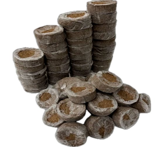 Изображение товара Таблетки для рассады кокосовые ГеоПластБорд 42х10 мм, 50 штук 94.10050.42