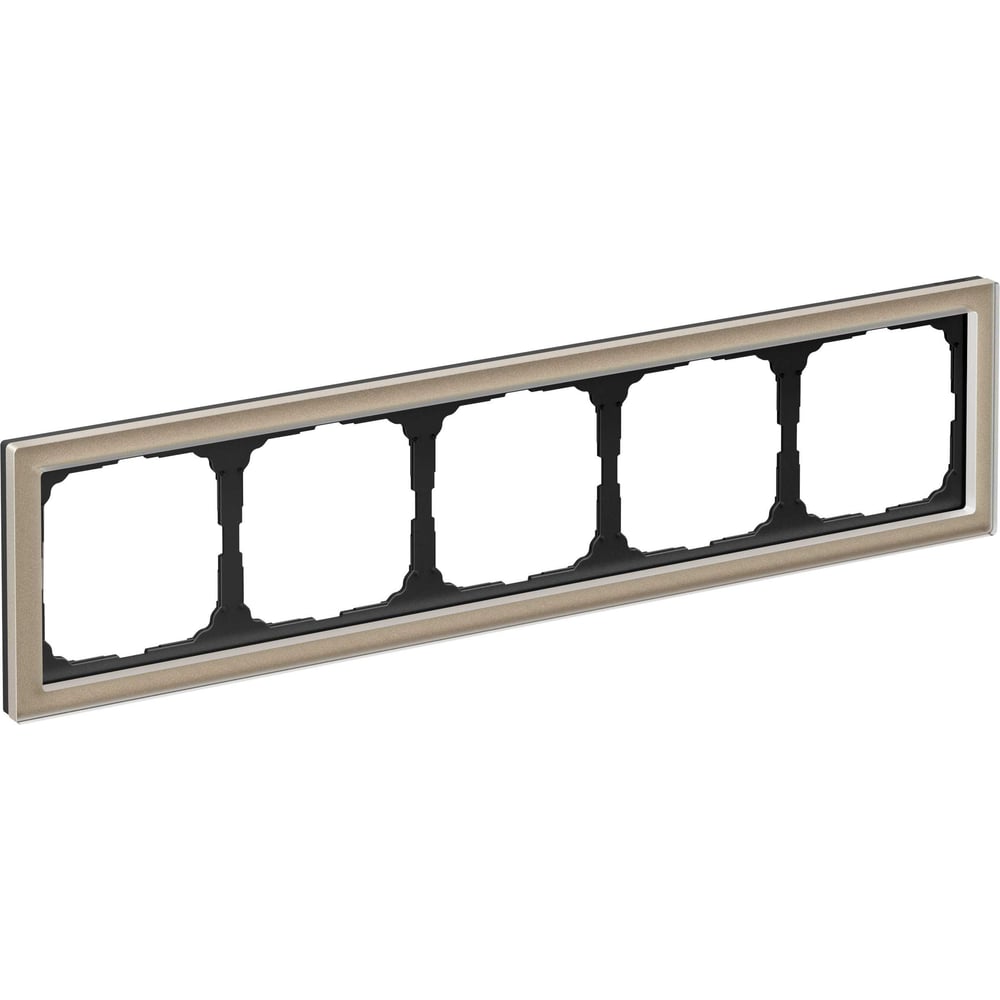 Изображение товара 5-постовая рамка Systeme Electric ArtGallery PURE из органического стекла шампань