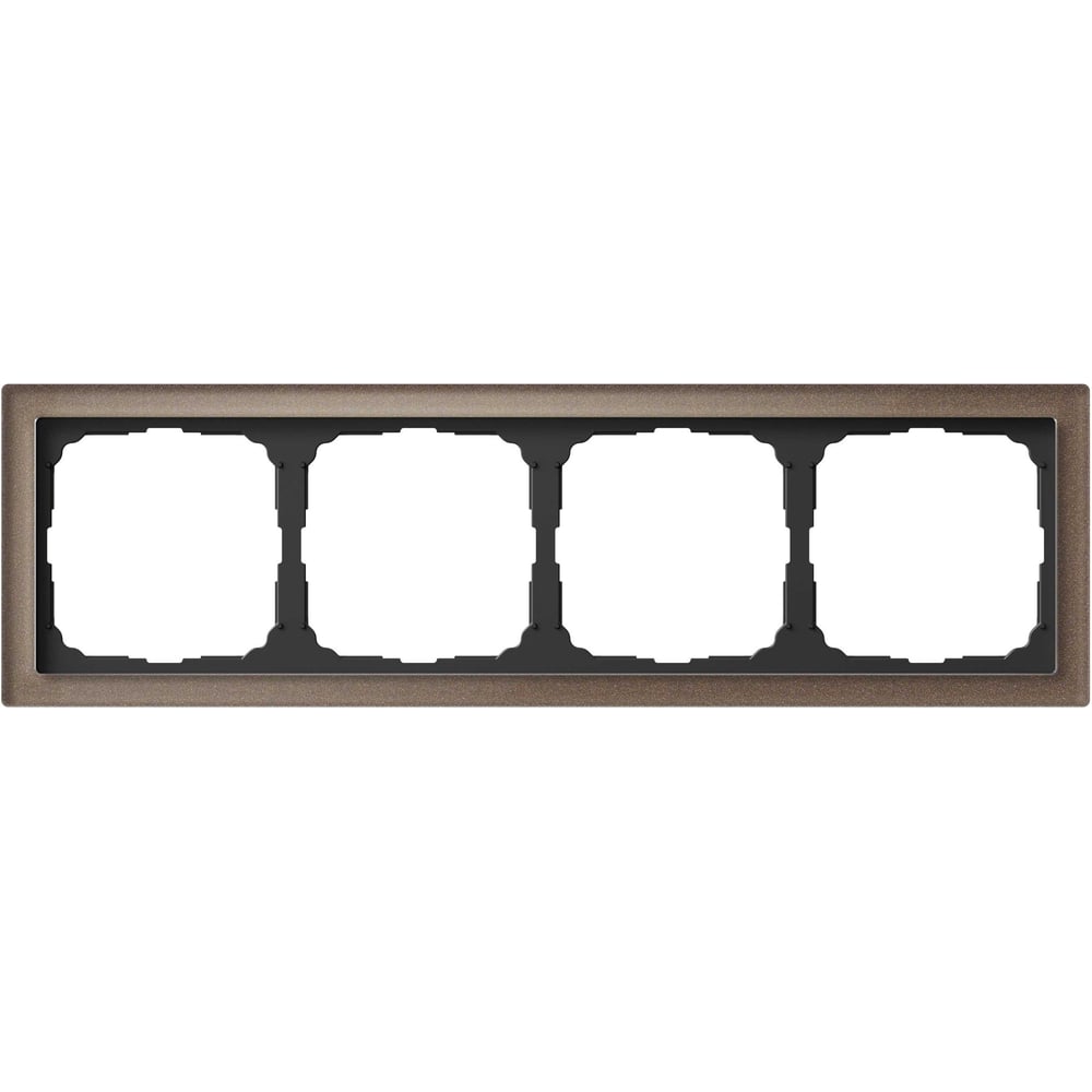Изображение товара 4-постовая рамка Systeme Electric ArtGallery PURE из органического стекла мокко