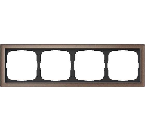 Изображение товара 4-постовая рамка Systeme Electric ArtGallery PURE, Органическое стекло, Мокко GAL320604