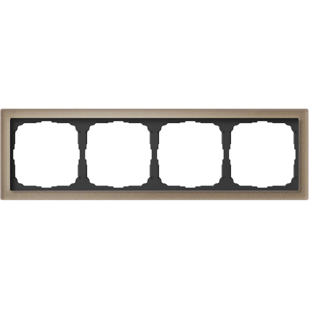 Изображение товара 4-постовая рамка Systeme Electric ArtGallery PURE из органического стекла шампань