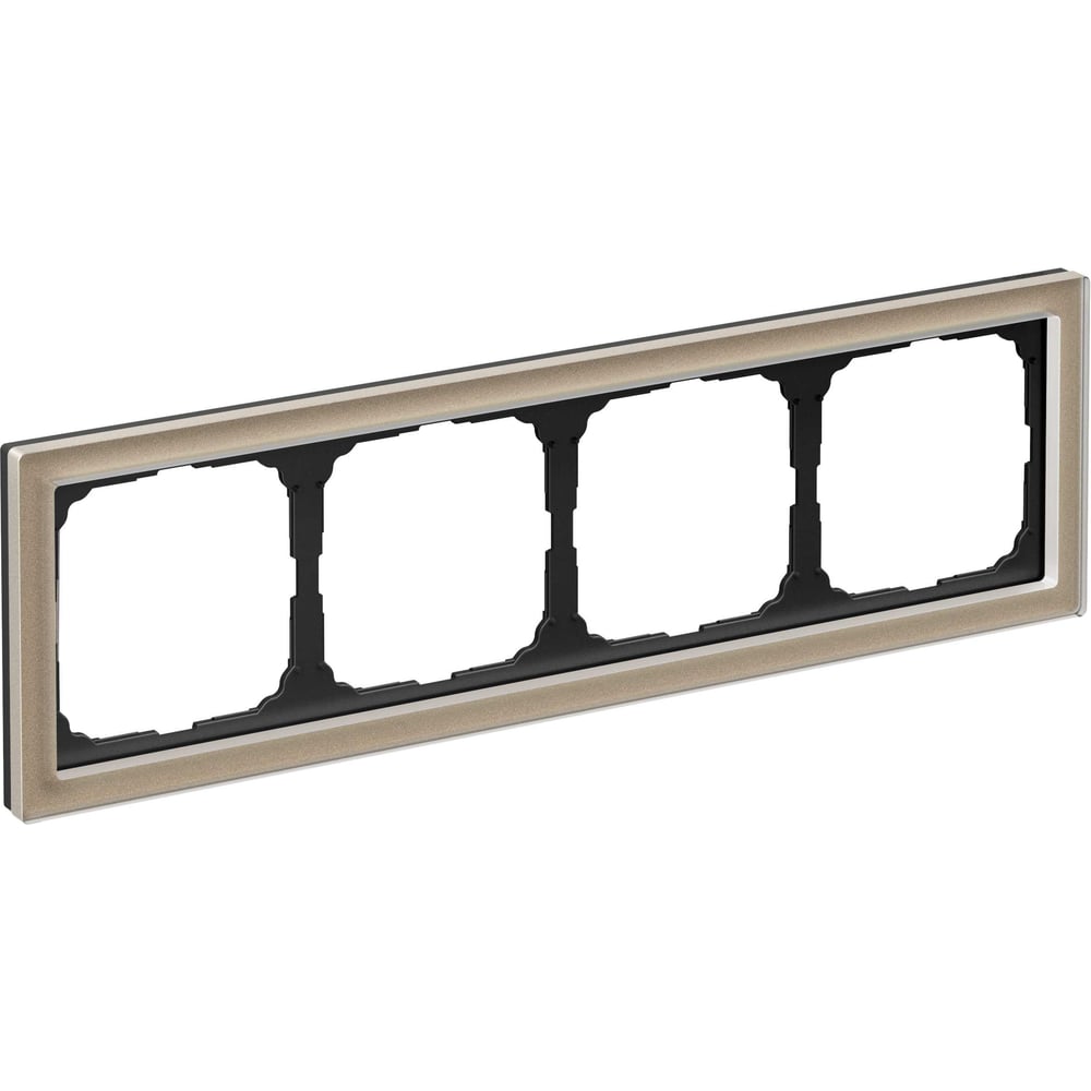 Изображение товара 4-постовая рамка Systeme Electric ArtGallery PURE из органического стекла шампань