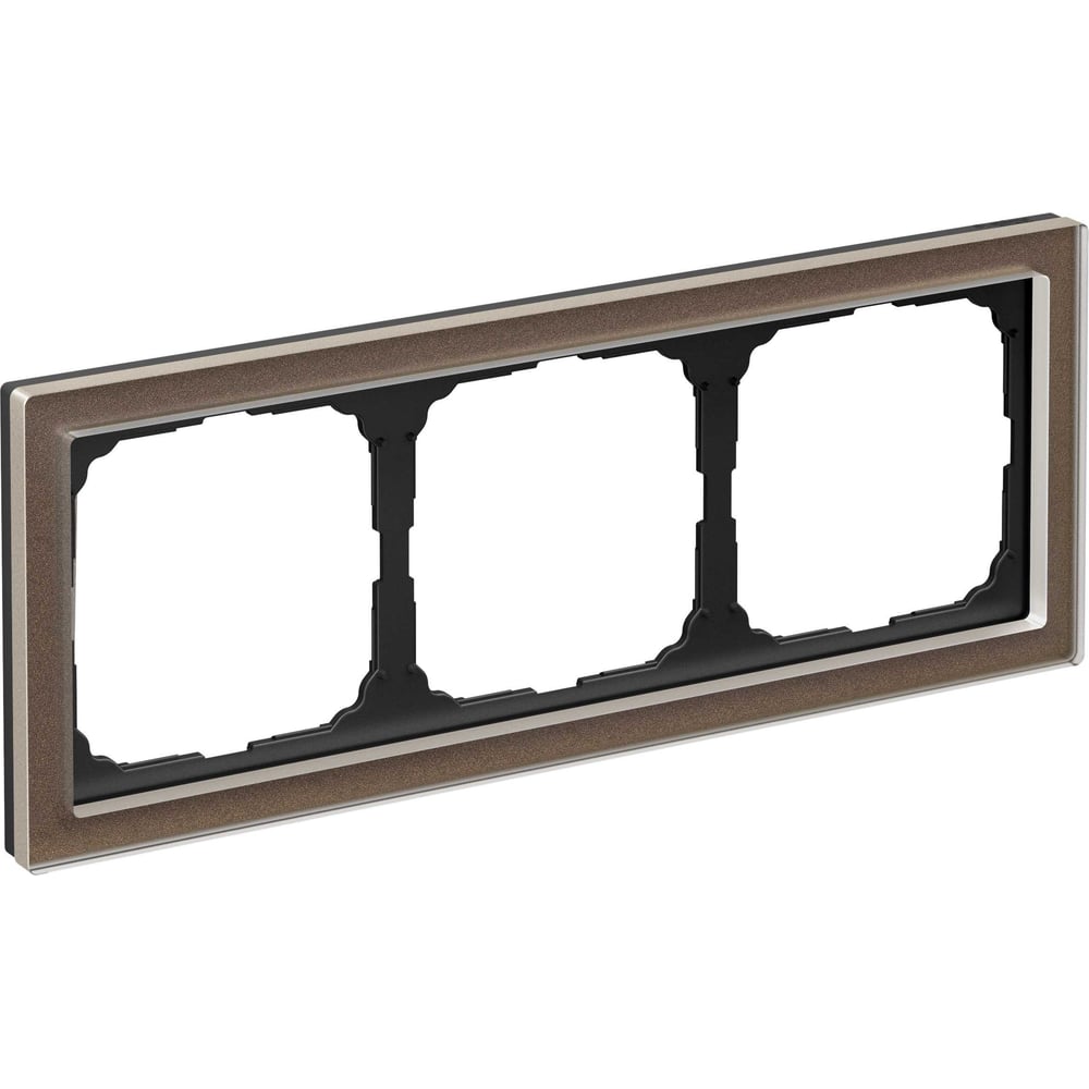 Изображение товара 3-постовая рамка Systeme Electric ArtGallery PURE мокко из органического стекла