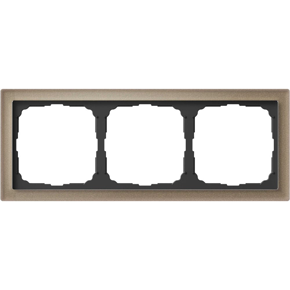 Изображение товара 3-постовая рамка Systeme Electric ArtGallery PURE из органического стекла шампань