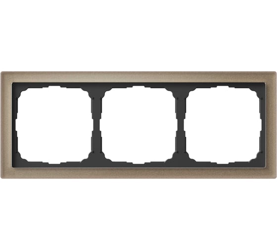 Изображение товара 3-постовая рамка Systeme Electric ArtGallery PURE, Органическое стекло, Шампань GAL320503