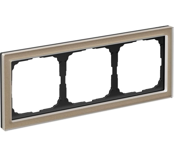 Изображение товара 3-постовая рамка Systeme Electric ArtGallery PURE, Органическое стекло, Шампань GAL320503