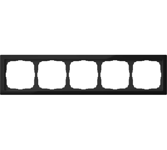 Изображение товара 5-постовая рамка Systeme Electric ArtGallery PURE, Органическое стекло, Черный GAL321005