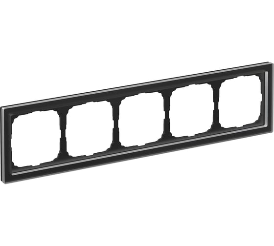 Изображение товара 5-постовая рамка Systeme Electric ArtGallery PURE, Органическое стекло, Черный GAL321005