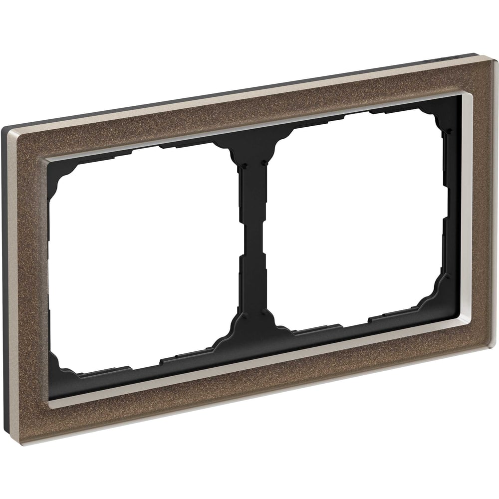 Изображение товара 2-постовая рамка Systeme Electric ArtGallery PURE из органического стекла Мокко