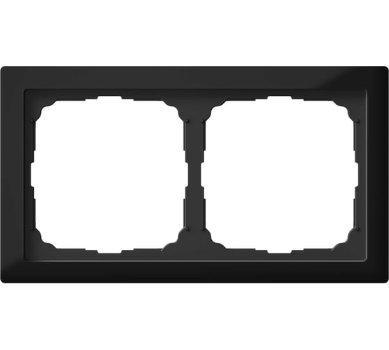 Изображение товара 2-постовая рамка Systeme Electric ArtGallery PURE, Органическое стекло, Черный GAL321002