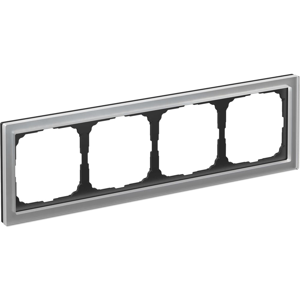 Изображение товара 4-постовая рамка Systeme Electric ArtGallery PURE алюминий стекло