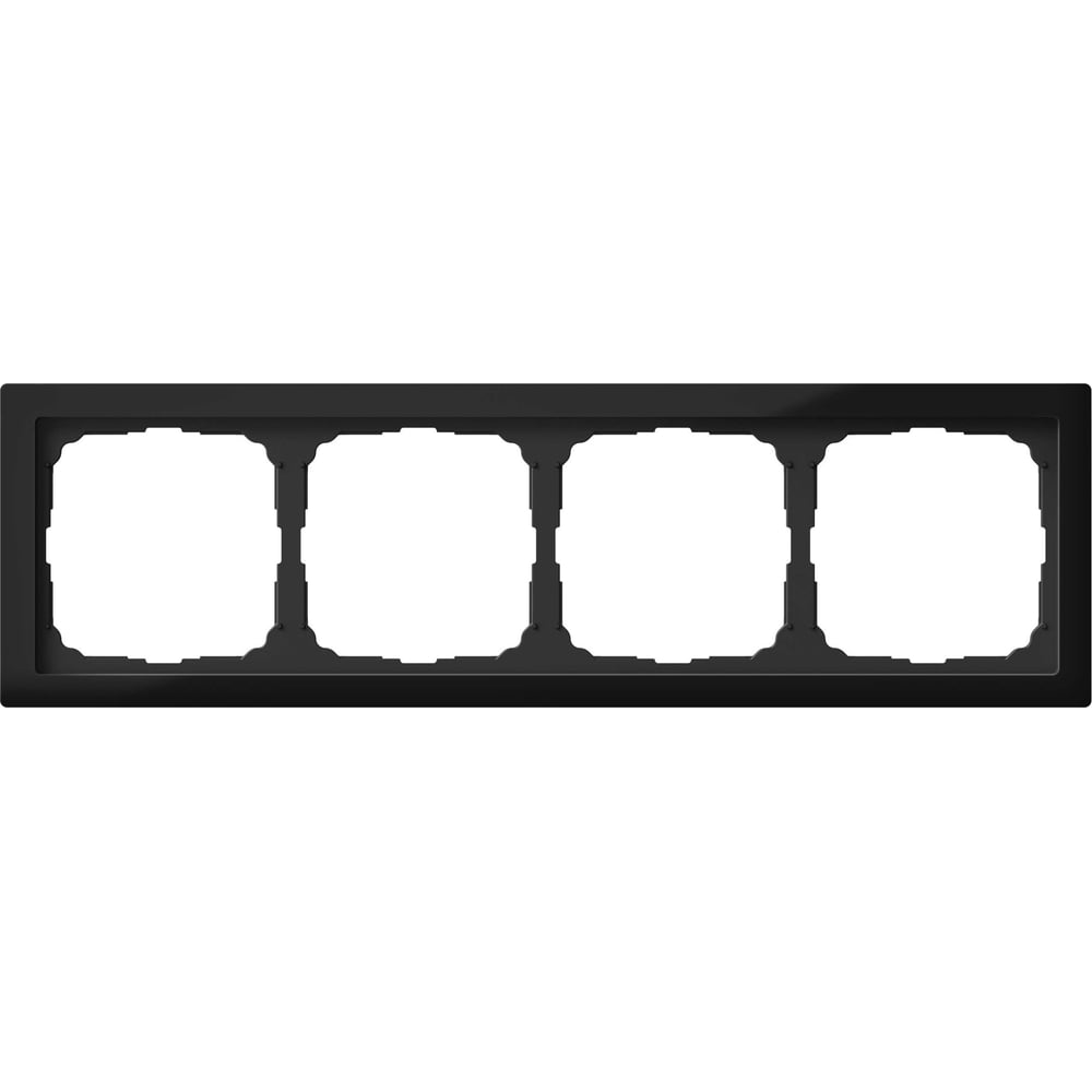 Изображение товара 4-постовая рамка Systeme Electric ArtGallery PURE органическое стекло черная GAL321004
