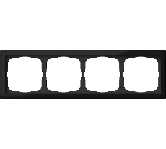 Изображение товара 4-постовая рамка Systeme Electric ArtGallery PURE, Органическое стекло, Черный GAL321004