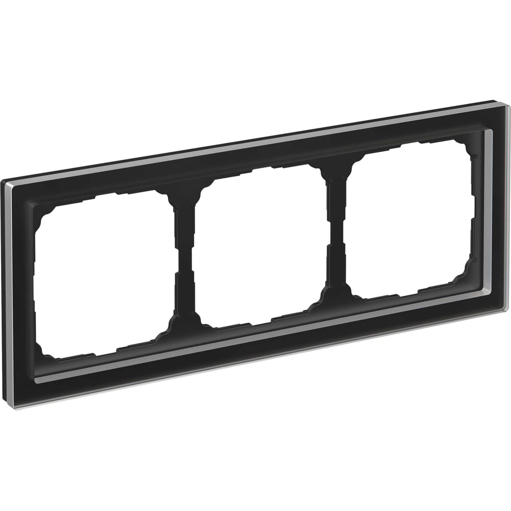 Изображение товара 3-постовая рамка Systeme Electric ArtGallery PURE из органического стекла черная