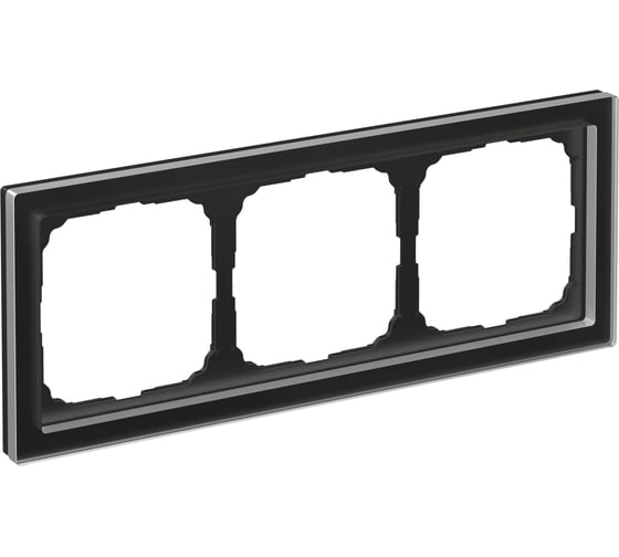 Изображение товара 3-постовая рамка Systeme Electric ArtGallery PURE, Органическое стекло, Черный GAL321003