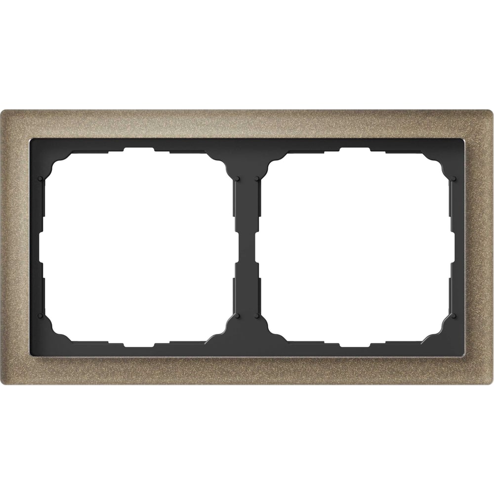 Изображение товара 2-постовая рамка Systeme Electric ArtGallery PURE из органического стекла шампань