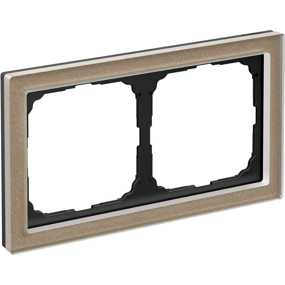 Изображение товара 2-постовая рамка Systeme Electric ArtGallery PURE из органического стекла шампань