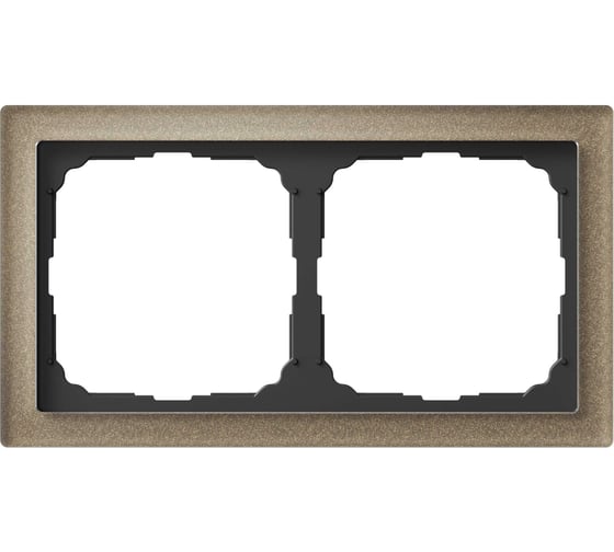 Изображение товара 2-постовая рамка Systeme Electric ArtGallery PURE, Органическое стекло, Шампань GAL320502