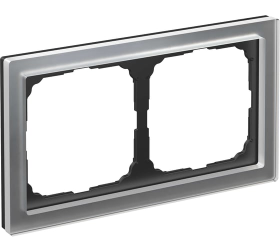 Изображение товара 2-постовая рамка Systeme Electric ArtGallery PURE, Органическое стекло, Алюминий GAL320302