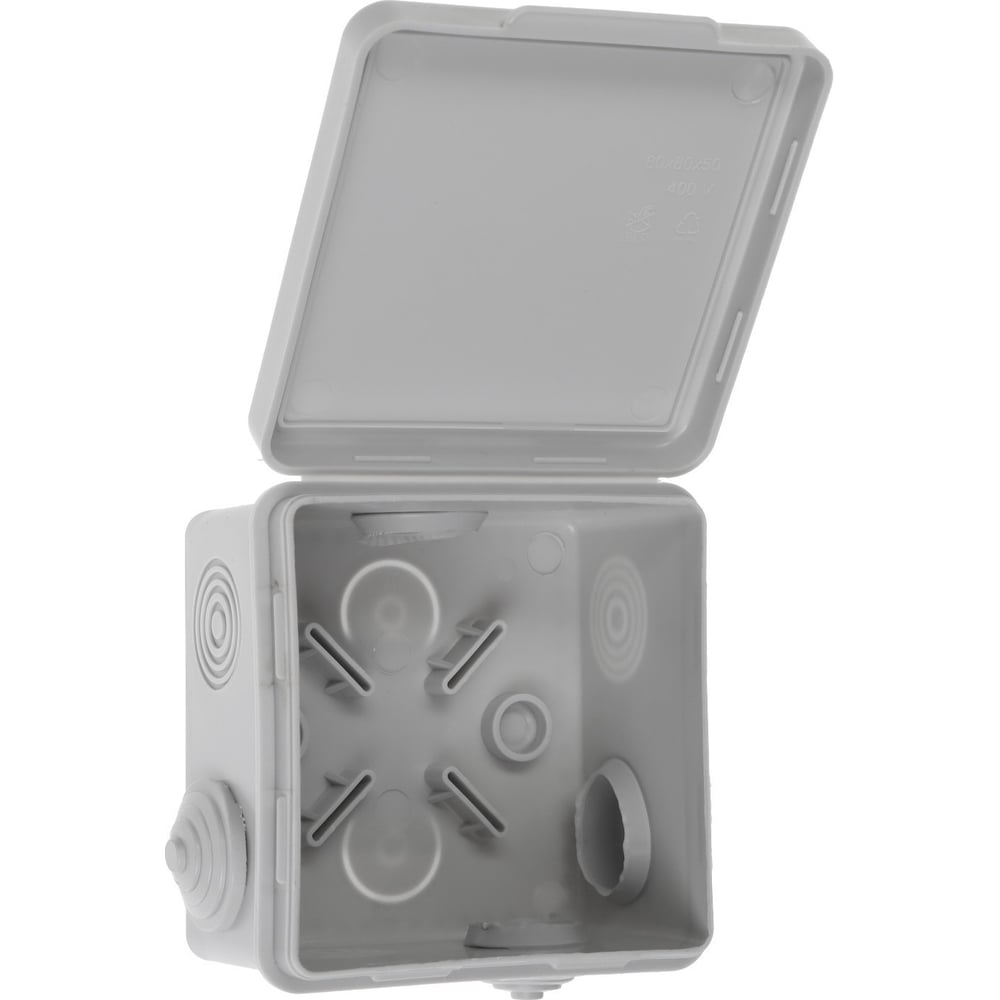 Изображение товара Распайочная коробка Урал ПАК для наружного монтажа 80х80х50 мм IP54 10 шт