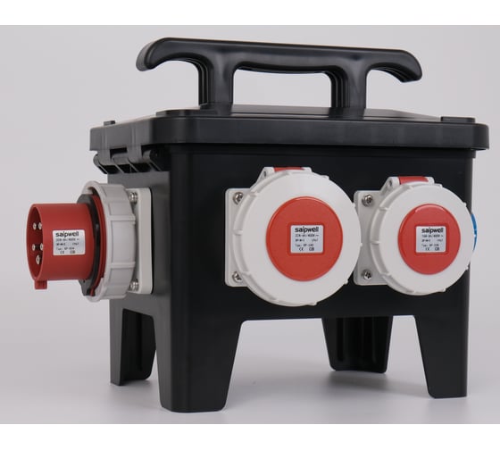 Изображение товара Распределительное устройство SAIPWELL переносное с розетками 300х230х287мм SP-CZ-CSD1806-001 SPL06-02