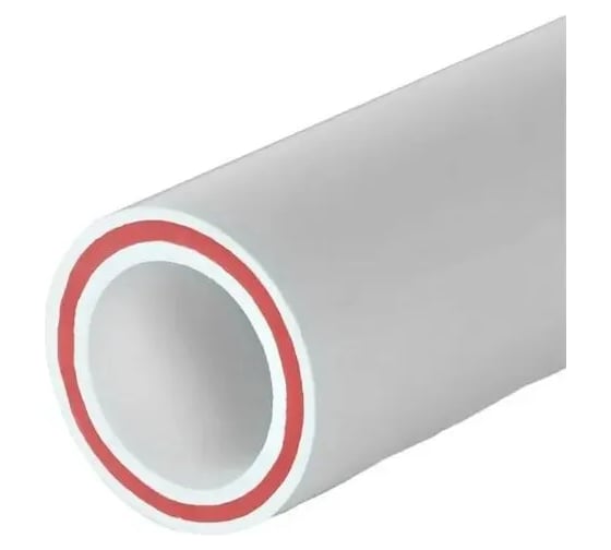 Изображение товара Труба полипропиленовая ViEiR армированная стекловолокном 50x8.3 мм PN25 длина 4 метра для систем отопления и водоснабжения VRFB50-4