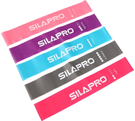 Изображение товара Набор фитнес резинок SILAPRO 5 шт., 60x5 см 093-008