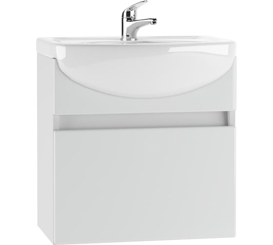 Изображение товара Подвесная тумба Айсберг Классик В1 под умывальник Исеть 55 с одним ящиком DA3006T