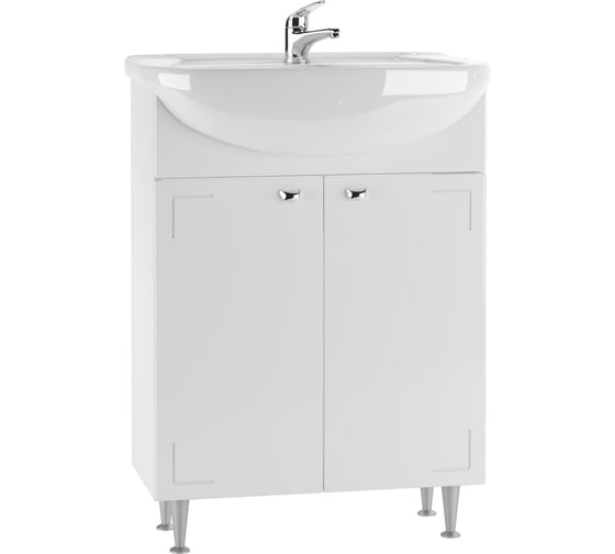 Изображение товара Тумба Айсберг Классик под умывальник Уют 60 с корзиной для белья DA1025T