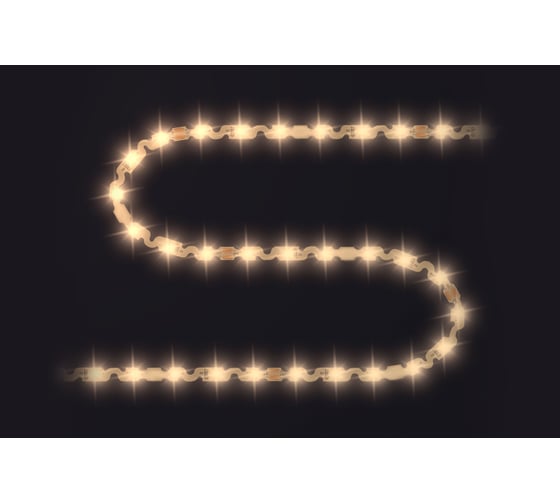 Изображение товара Светодиодная лента Apeyron 24В, 8Вт/м, smd2835, 60д/м, IP20, 700Лм/м, подложка S-типа 6мм, 5м, теплый белый 00-349