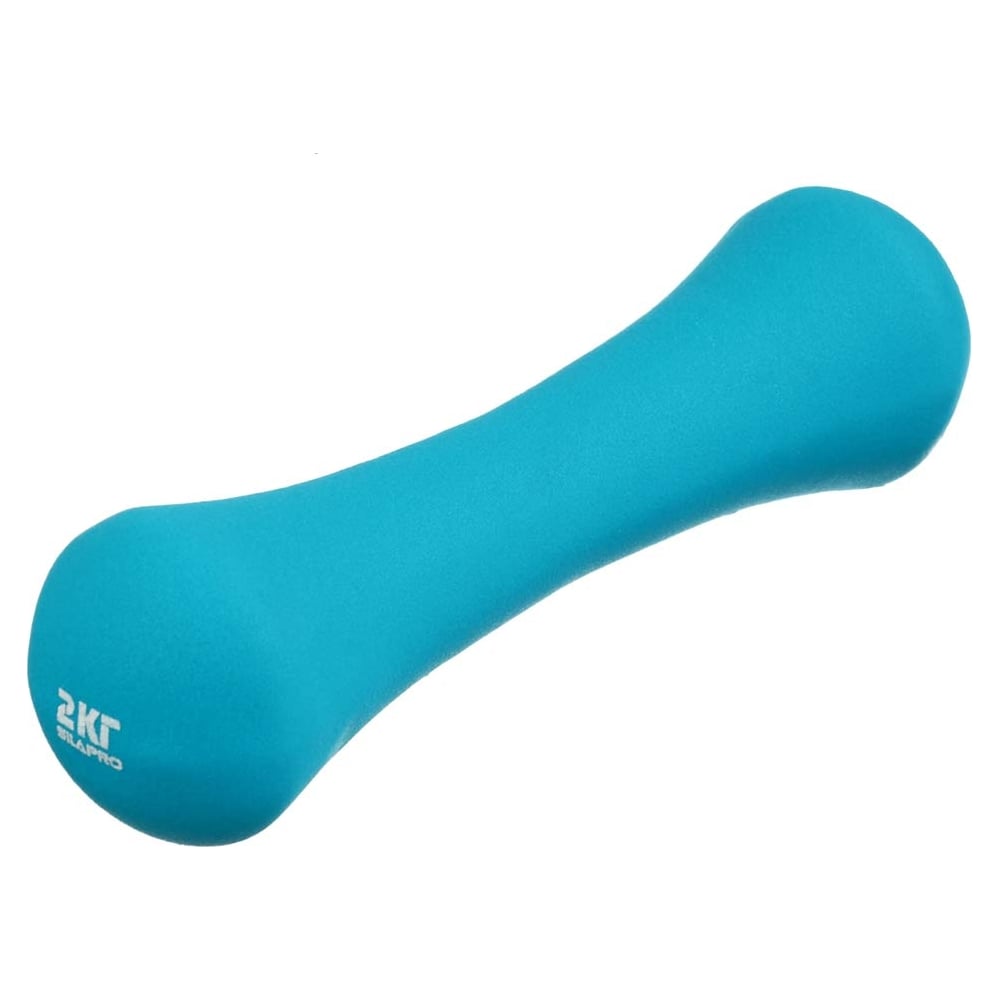 Изображение товара Гантель в форме кости SILAPRO 2 кг металлическая неопреновая голубая