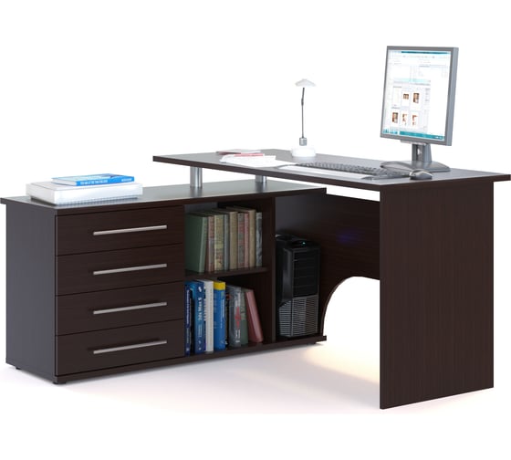 Изображение товара Компьютерный стол СОКОЛ левый венге КСТ-109Л КСТ109ЛВ5