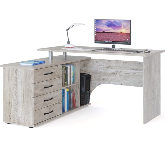 Изображение товара Компьютерный стол СОКОЛ левый дуб юкон КСТ-109Л 00-00009492