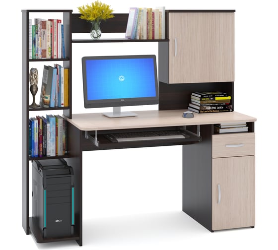 Изображение товара Компьютерный стол СОКОЛ венге/беленый дуб КСТ-11.1 КСТ11.1В5б