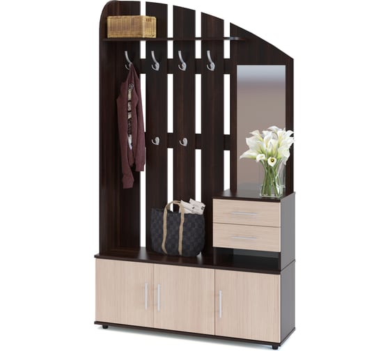 Изображение товара Прихожая СОКОЛ венге/беленый дуб ВШ-2.2 ШОВШ22В5б5