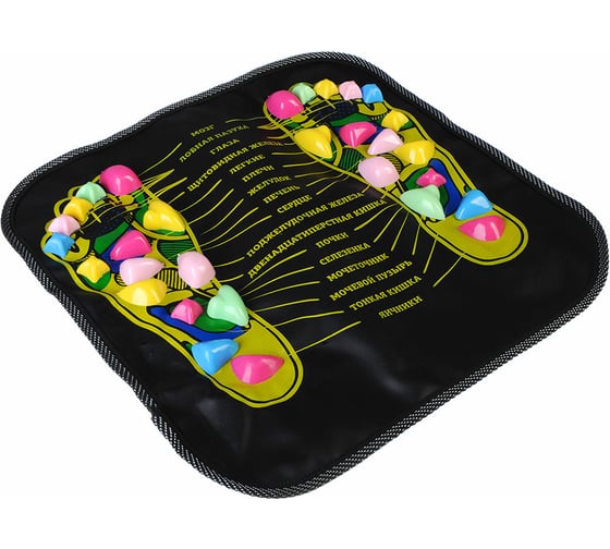 Изображение товара Массажный коврик для ног с указанием акупунктурных точек SILAPRO 35x35 см 191-034