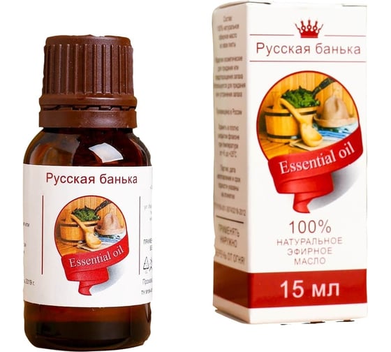 Изображение товара Эфирное масло Сималенд Русская банька флакон-капельница, 15 мл 2496223