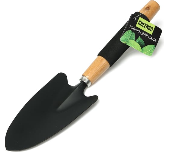 Изображение товара Садовая лопатка Greengo 30х8 см, рукоять дерево с поролоном 2710196