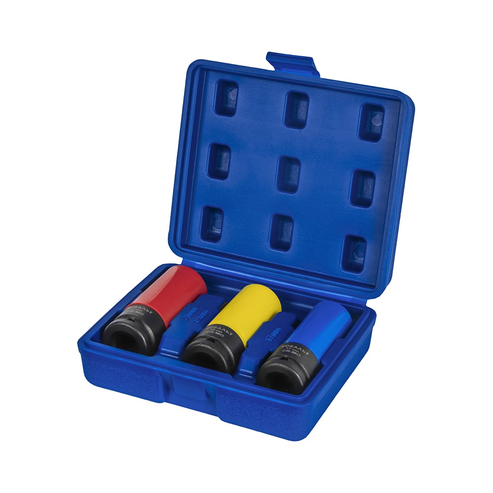 Изображение товара Набор ударных головок КОБАЛЬТ 1/2 с кейсом 17-21 мм