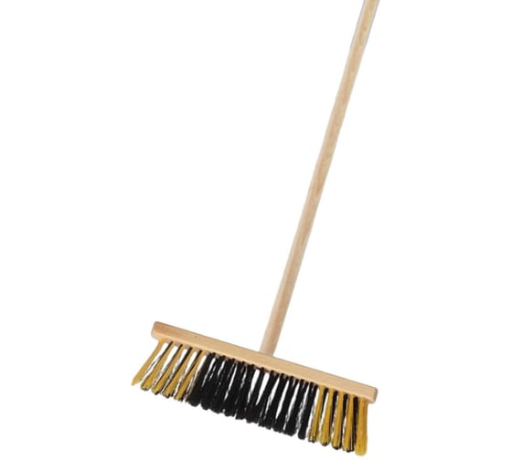 Изображение товара Щетка для пола и улицы в сборе Guppy 280 мм, бук, черенок с резьбой, мягкая щетина 65мм 8005927