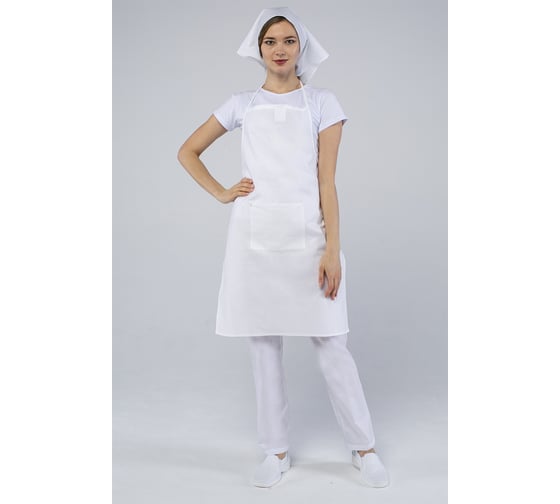 Изображение товара Фартук с грудкой Факел тип Б, 5 шт, белый 87473307