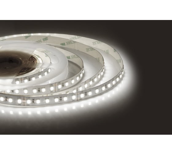 Изображение товара Светодиодная лента Apeyron 24В, 10Вт/м, smd3528, 120д/м, IP20, 900Лм/м, подложка 8мм, 5м, дневной белый 00-331