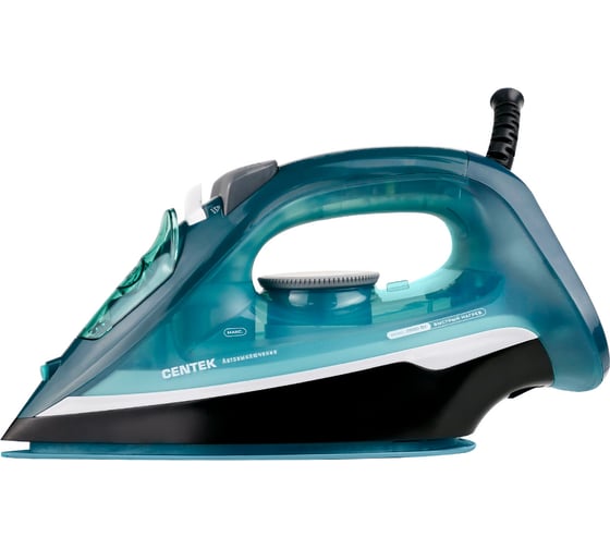 Изображение товара Утюг Centek CT-2324 бирюза, 2800Вт, автовыключение, 350мл, керамика, капля-стоп, самоочистка CT-2324 OLYMPIC