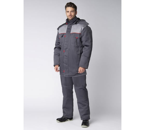 Изображение товара Зимний костюм Флофт-1, ткань Смесовая 210, брюки, темно-серый/светло-серый, 60-62; 182-188 Факел 87476622.010