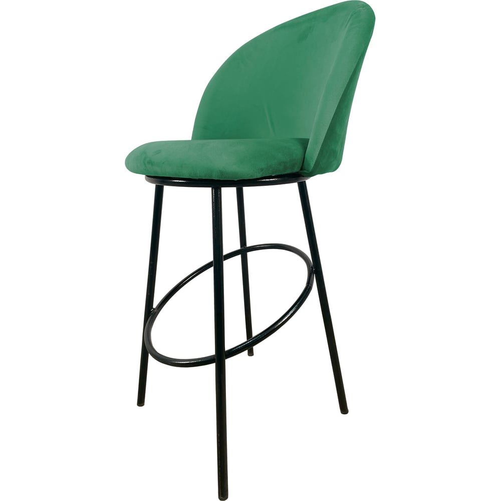 Изображение товара Стул полубарный M-GROUP изумрудный с черными ножками 13155604